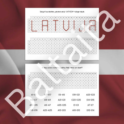 Gatavas darba lapas latviešu valodas un pilsētu nosaukumu apguvei ar dažādas sarežģītības vārdu mīklām