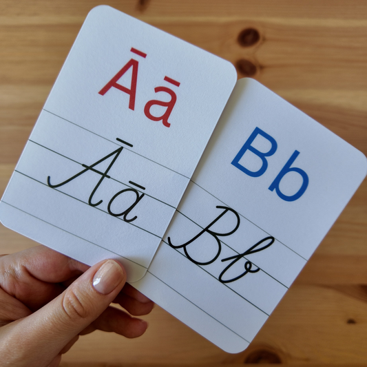 Rakstīto alfabēta burtu kartītes