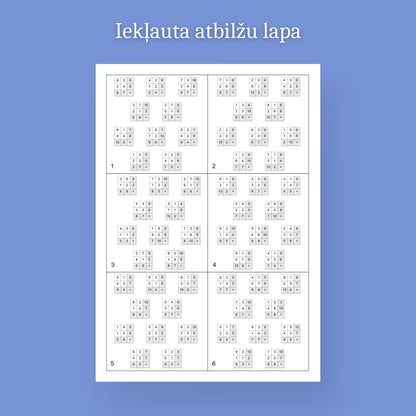 Saskaitīšanas Kvadrāti līdz 10 - Iekļauta atbilžu lapa vieglai zināšanu pārbaudei