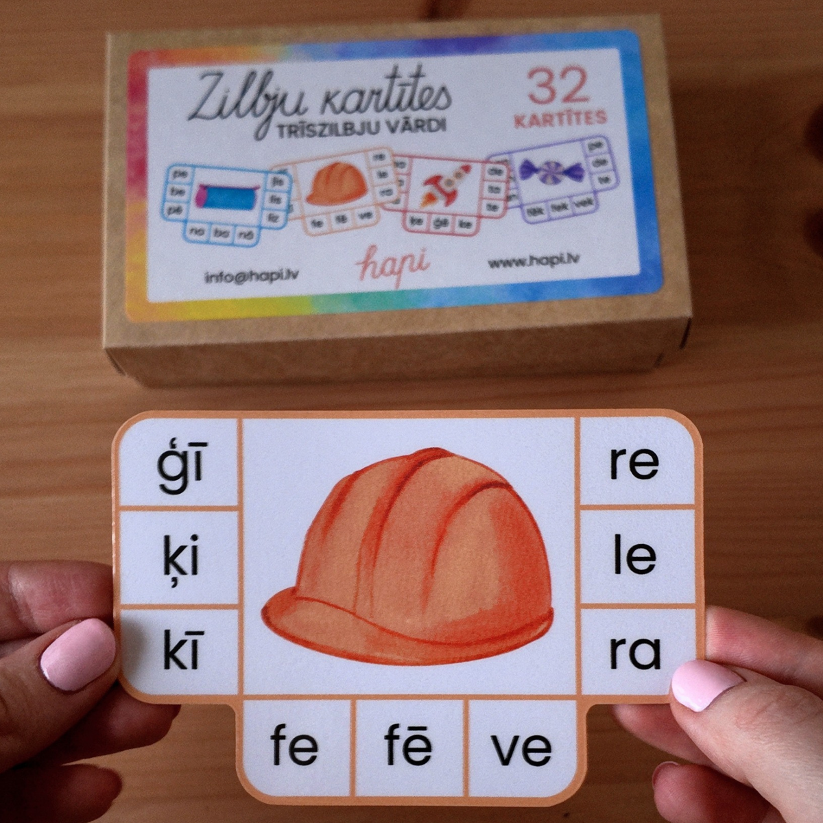 Zilbju kartītes - trīszilbju vārdi